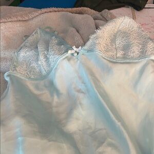 Laundry By Shelli Segal Light Blue Lace Chemise